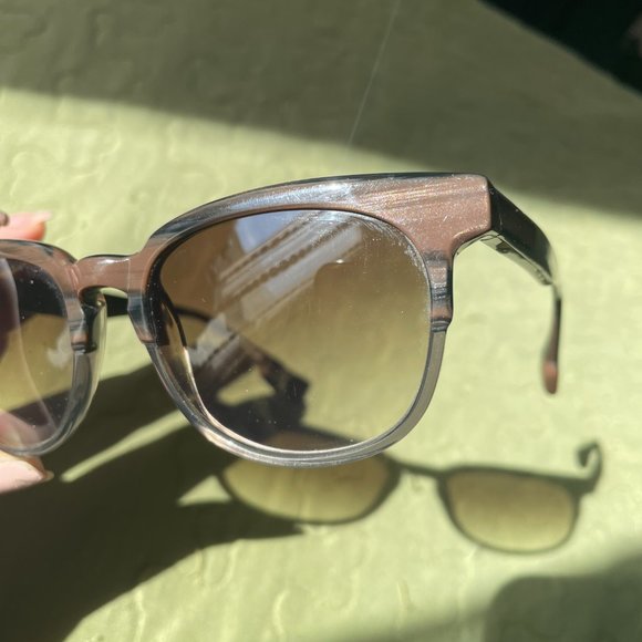 State Optical Co Sheridan Walnut Smoke Eyeglasses Sunglasses Frame 5019-140 - Picture 2 of 9